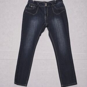 Angels Jeans Women Size 14 Dark Wash Bootcut Denim Pants